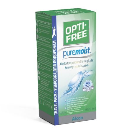 Solutie dezinfectanta multifunctionala Opti-Free Pure Moist, 90 ml, Alcon