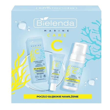 Pachet Crema intens hidratanta si iluminatoare, 50 ml + Spuma pentru curatarea profunda a tenului, 150 ml, Bielenda 684146