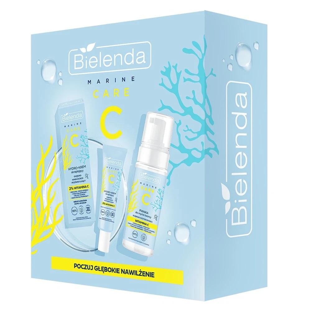 Pachet Crema intens hidratanta si iluminatoare, 50 ml + Spuma pentru curatarea profunda a tenului, 150 ml, Bielenda