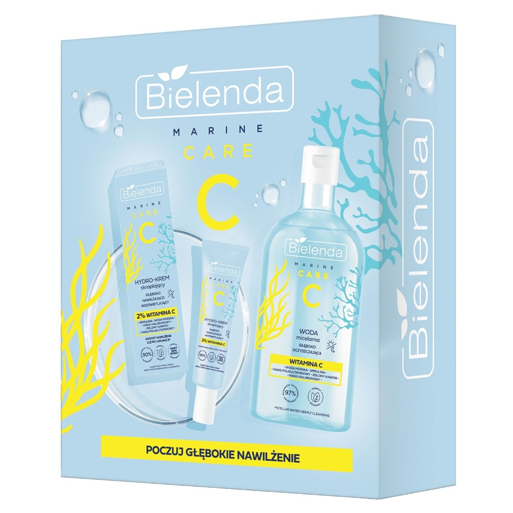 Pachet Crema intens hidratanta si iluminatoare, 50 ml + Apa micelara pentru curatare profunda, 400 ml, Bielenda