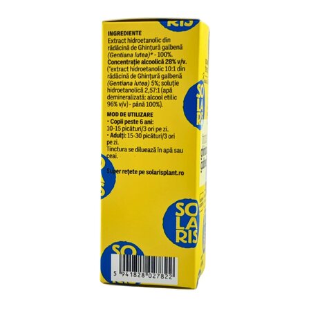 Tinctura de Ghintura galbena Therapy, 50 ml, Solaris 684155