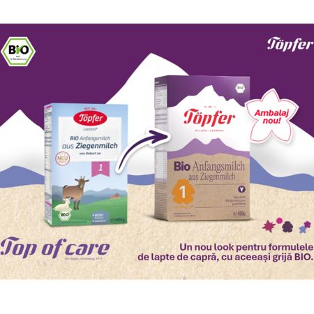 Lapte praf de capra Bio Formula 1, 400 g, Topfer 684410