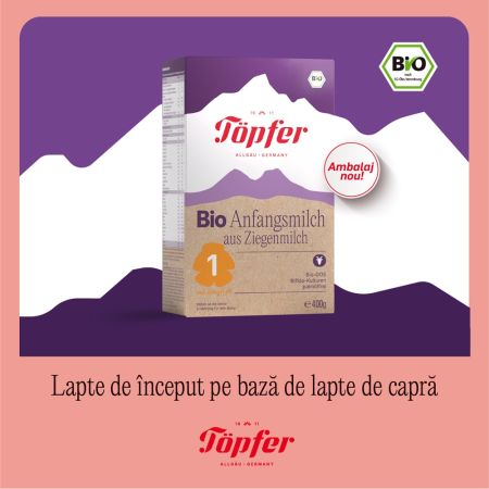 Lapte praf de capra Bio Formula 1, 400 g, Topfer 684411