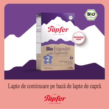 Lapte praf de capra Bio Formula 2, 400 g, Topfer 684426