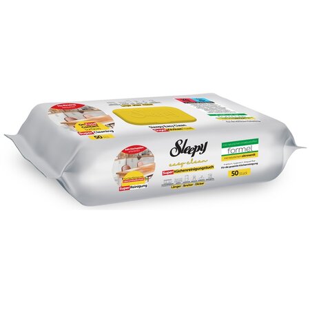 Servetele umede pentru bucatarie Lemon Oil Easy Clean, 50 bucati, Sleepy 684439