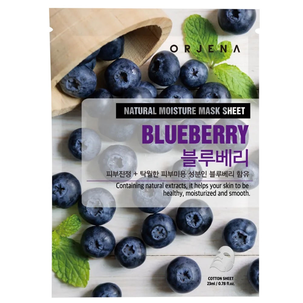 Masca cu extract de coacaze Natural Moisture Blueberry, 23 ml, Orjena