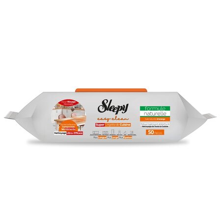 Servetele umede pentru bucatarie Orange Oil Easy Clean, 50 bucati, Sleepy 684446