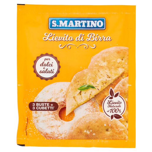 Drojdie de bere activa uscata fara gluten, 3 plicuri x 10 g, S. Martino