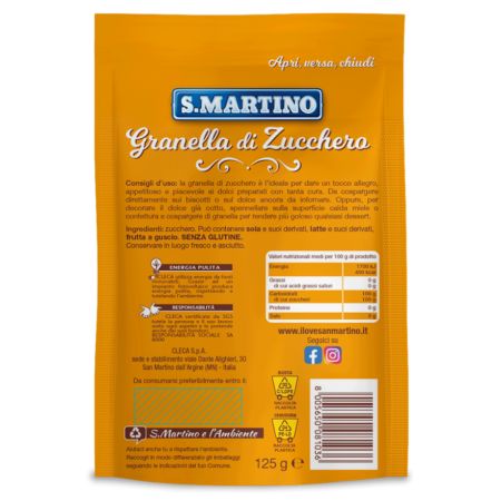 Zahar granulat fara gluten pentru decor, 125 g, S. Martino 684478