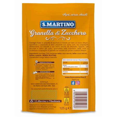 Zahar granulat fara gluten pentru decor, 125 g, S. Martino 684478
