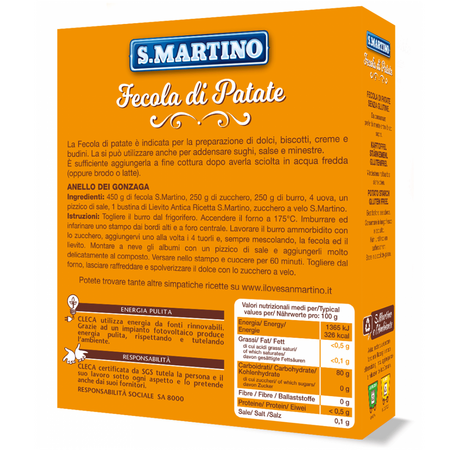 Amidon de cartofi fara gluten, 250 g, S. Martino 684483