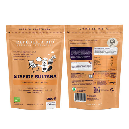 Stafide eco Sultana, 200 g, Republica Bio 702158