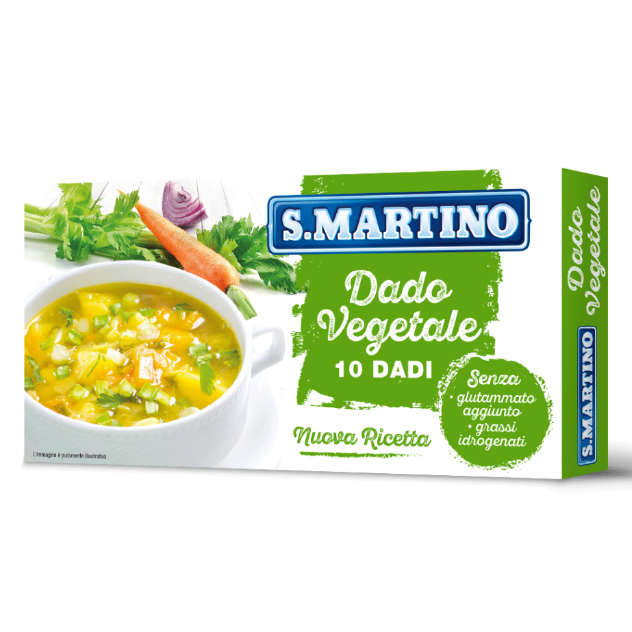 Cuburi vegetale pentru supa fara glutamat, fara gluten, 10 bucati, S. Martino