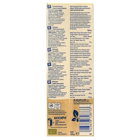 Bautura eco din ovaz integral, 1000 ml, Isola Bio 684630