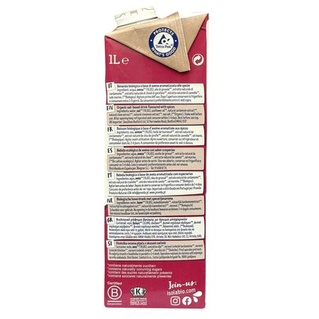Bautura de ovaz eco Chai, 1000 ml, Isola Bio 684635