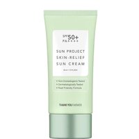 Crema de fata cu protectie solara SPF 50+ Sun Project Skin Relief, 50 ml, Thank You Farmer