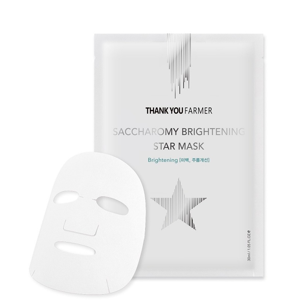 Masca servetel cu saccharomyces ferment Saccharomy Brightening Star, 1 bucata, Thank You Farmer