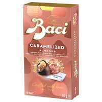 Praline de ciocolata neagra cu aroma de caramel, 150 g, Baci