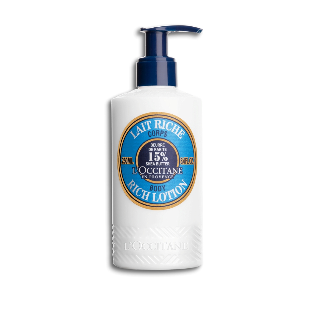 Lotiune de corp hranitoare cu unt de shea Rich Lotion, 250 ml, L'occitane