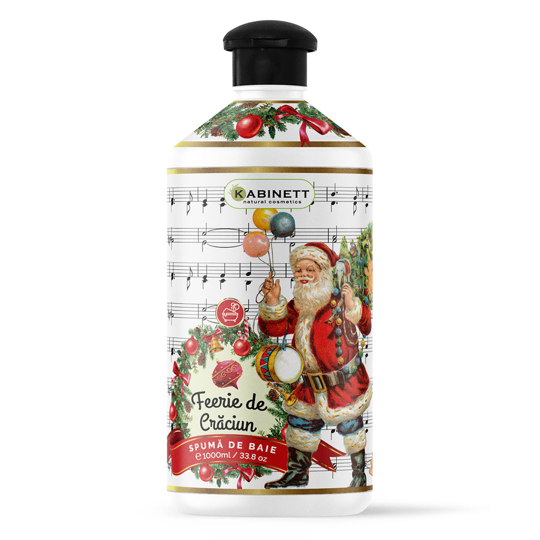 Spuma de baie Feerie de Craciun, 1000 ml, Kabinett Natural Cosmetics