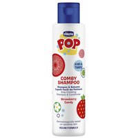 Sampon si gel de dus cu aroma de bomboane cu capsuni Pop, 250 ml, Chicco