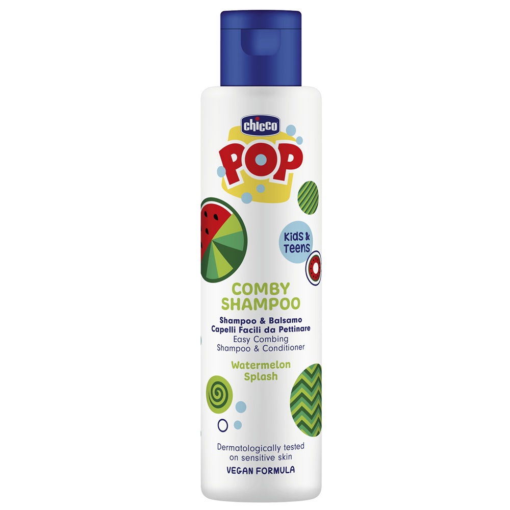 Sampon si gel de dus cu aroma de pepene rosu Pop, 250 ml, Chicco
