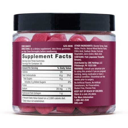 Jeleuri cu peptide marine de colagen pentru piele si par Premier Collagen, 90 bucati, GNC 684682