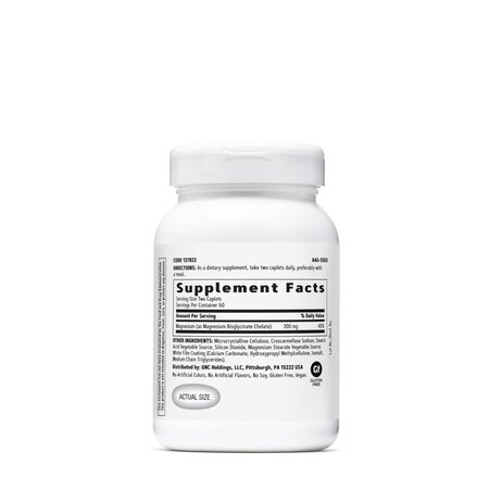 Magnesium Glycinate, 200 mg, 120 capsule, GNC 684699
