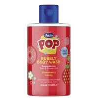 Gel de dus spumant cu aroma de bomboane cu capsuni Pop, 300 ml, Chicco
