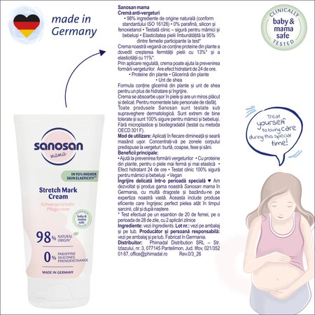 Crema anti-vergeturi Mama, 175 ml, Sanosan 737624