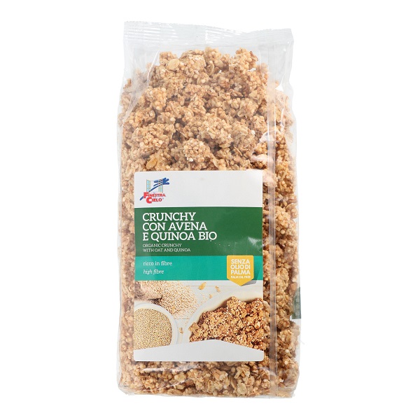 Musli crocant fara gluten cu fulgi de ovaz si quinoa eco, 375 g, La Finiestra Sul Cielo