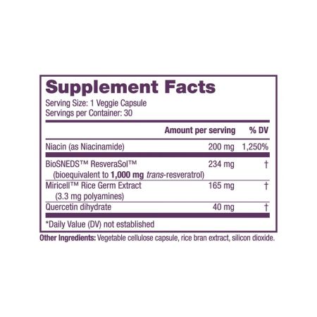 Resveratrol + NAD & Miricell, 30 capsule, ResVitale 684748