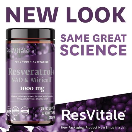 Resveratrol + NAD & Miricell, 30 capsule, ResVitale 684746