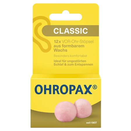 Dopuri de urechi anti-zgomot Classic, 12 bucati, Ohropax 684760