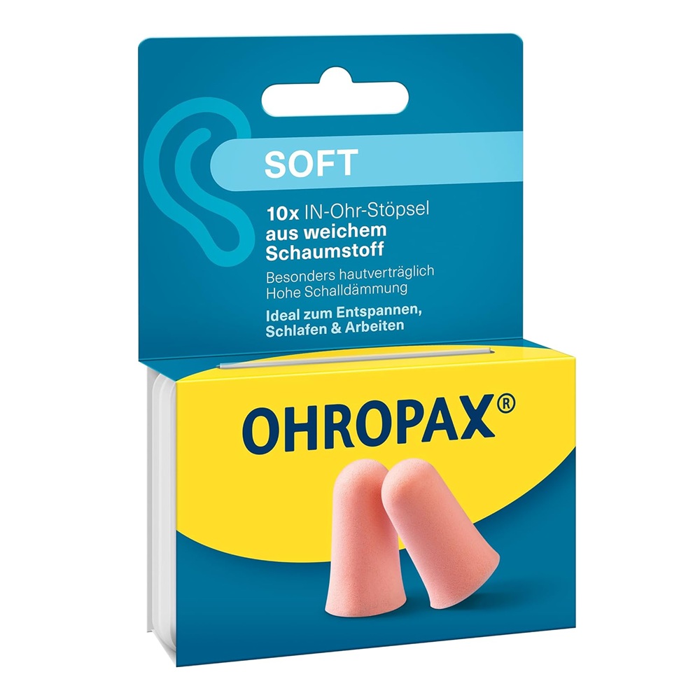 Dopuri de urechi anti-zgomot Soft, 10 bucati, Ohropax