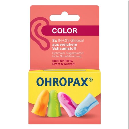 Dopuri de urechi anti-zgomot Color, 8 bucati, Ohropax 684765