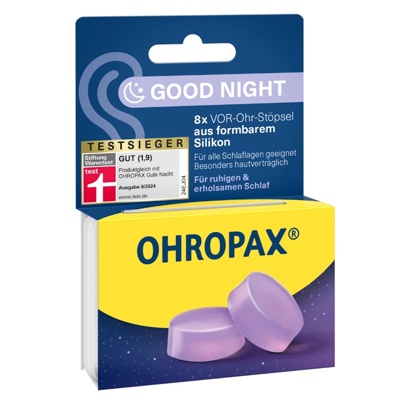 Dopuri de urechi reutilizabile anti-zgomot Good Night, 8 bucati, Ohropax