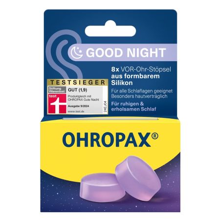 Dopuri de urechi reutilizabile anti-zgomot Good Night, 8 bucati, Ohropax 684773