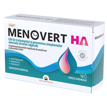 Ovule vaginale Menovert Ha, 10 bucati, Sun Wave Pharma