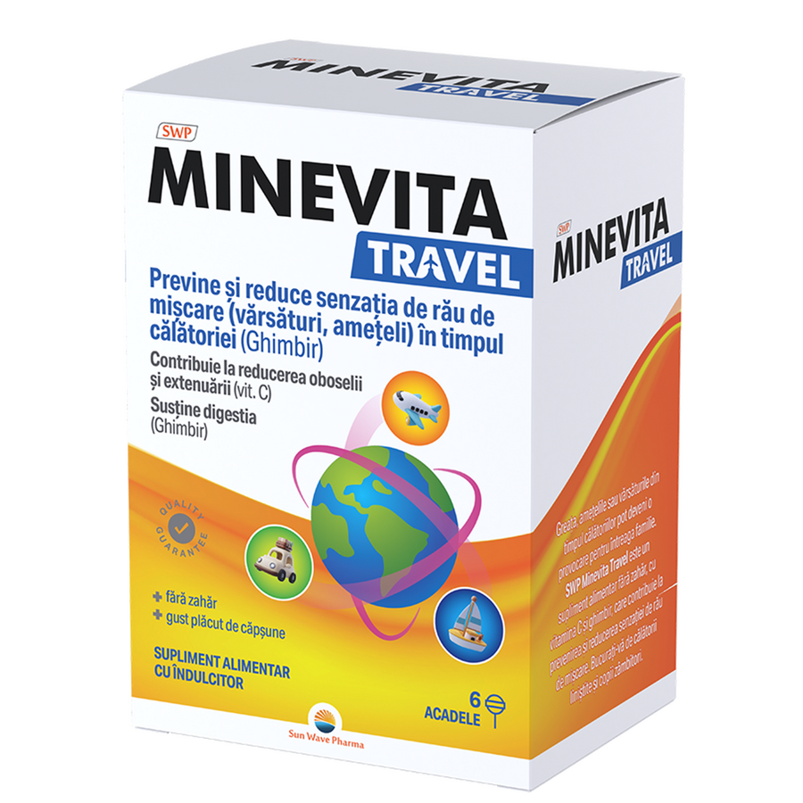 Acadele Minevita Travel, 6 acadele, Sun Wave Pharma : Farmacia Tei online