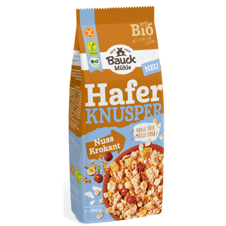 Musli din ovaz cu alune de padure, 300 g, Bauckhof