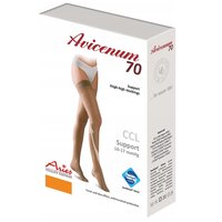 Dresuri compresive cu dantela Bej Marimea L (27) Phlebo 70, 1 pereche, Avicenum