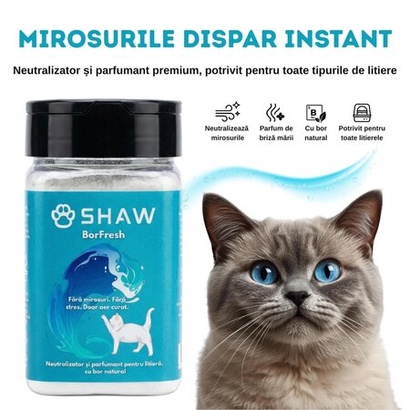 Parfumant si neutralizator de miros pentru litiera pisicii Borfresh, 175 g, Shaw 684993