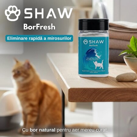 Parfumant si neutralizator de miros pentru litiera pisicii Borfresh, 175 g, Shaw 684994