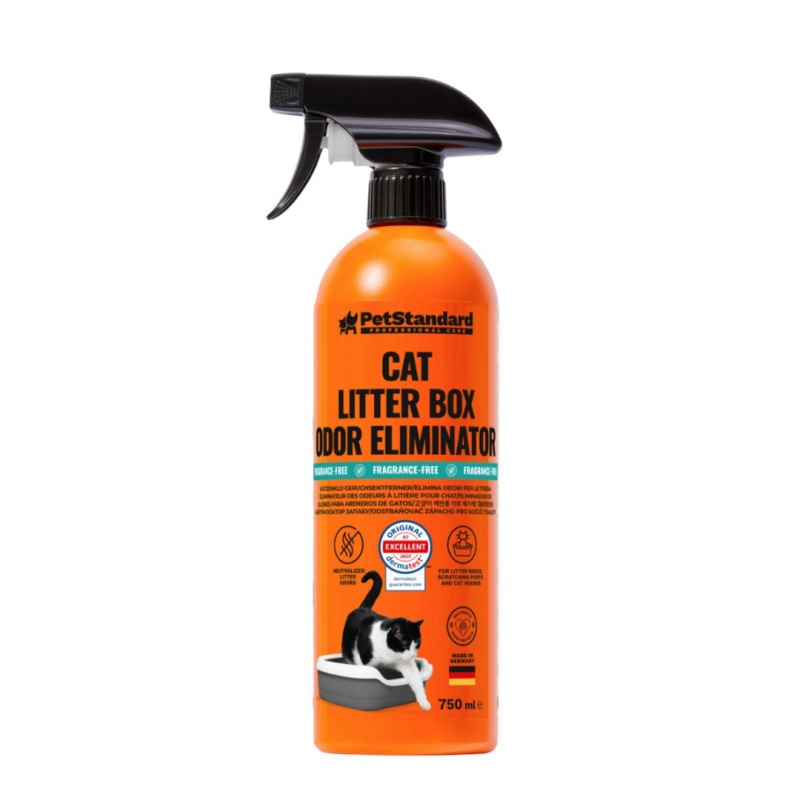 Solutie profesionala enzimatica pentru eliminarea mirosului de urina din litiera pisicii, 750 ml, Shaw