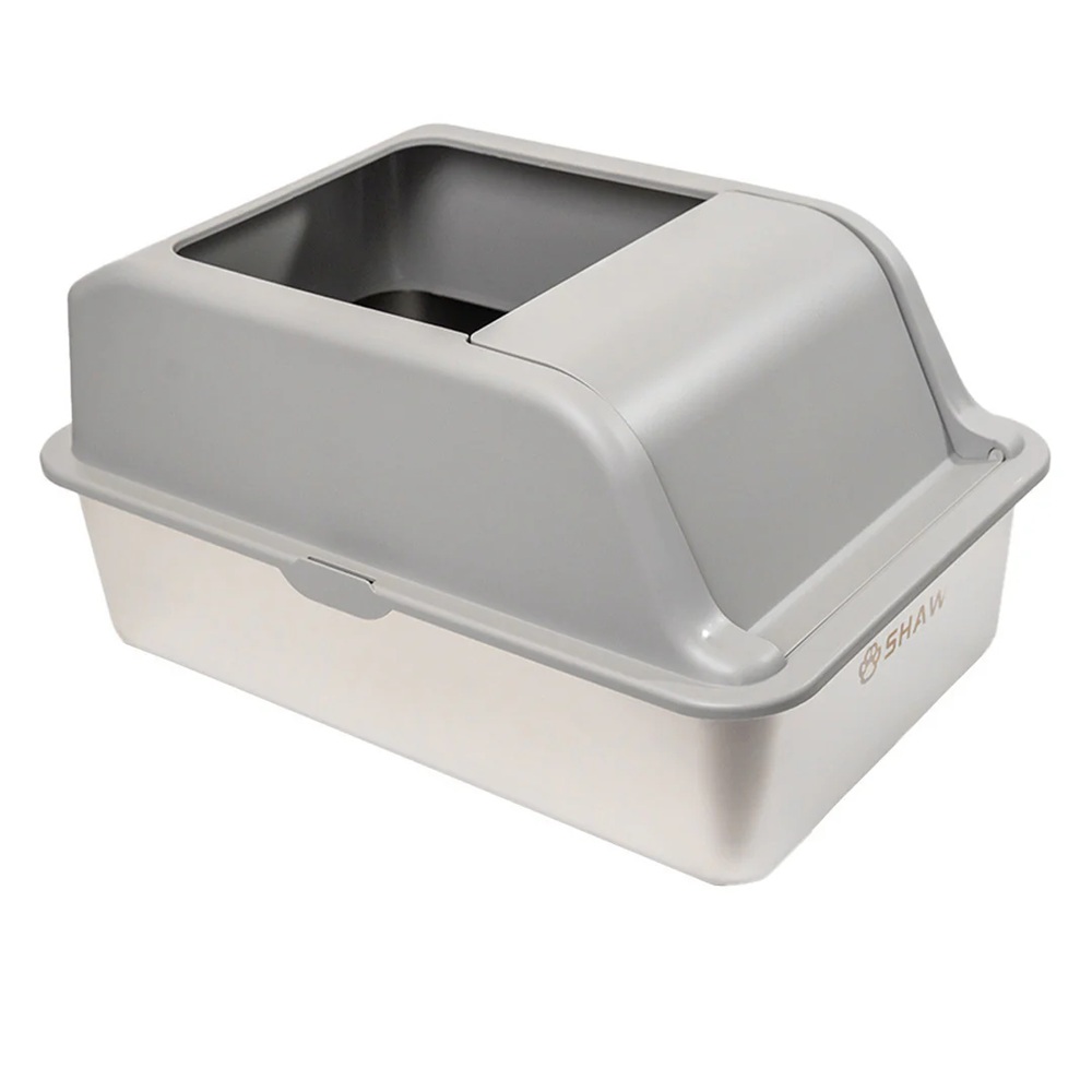 Litiera din inox pentru pisici, marimea XL, Shaw