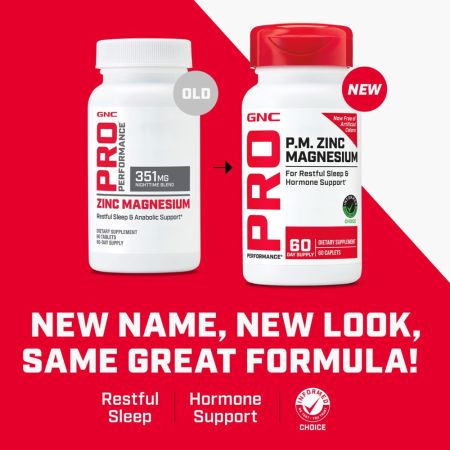 Complex de Zinc, Magneziu si Aminoacizi Pro Performance, 60 tablete, GNC 685090