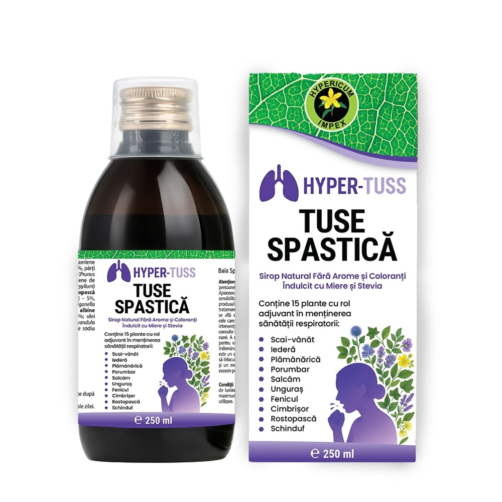 Sirop tuse spastica Hyper-Tuss, 250 ml, Hypericum