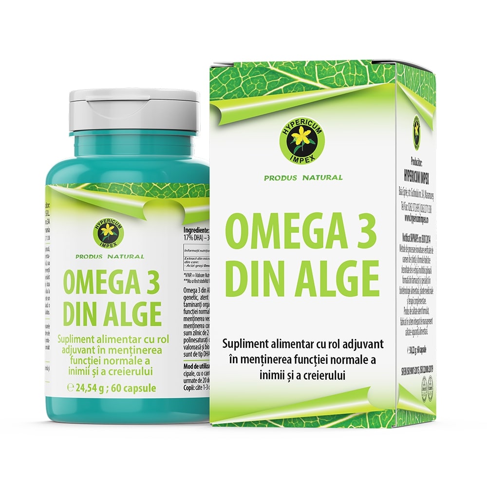 Omega 3 din alge, 60 capsule, Hypericum