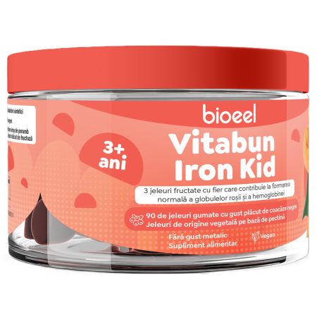 Jeleuri fructate cu fier Vitabun Iron Kid, 90 bucati, Bioeel 685169